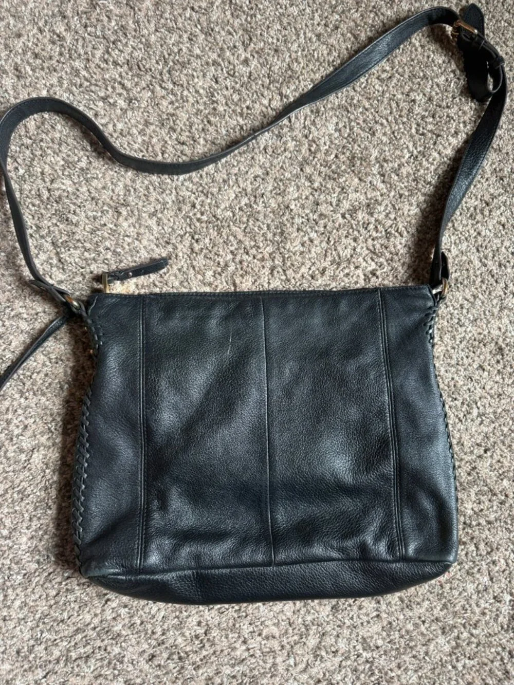 AIMEE KESTENBERG Genuine Leather Crossbody Bag - Black
